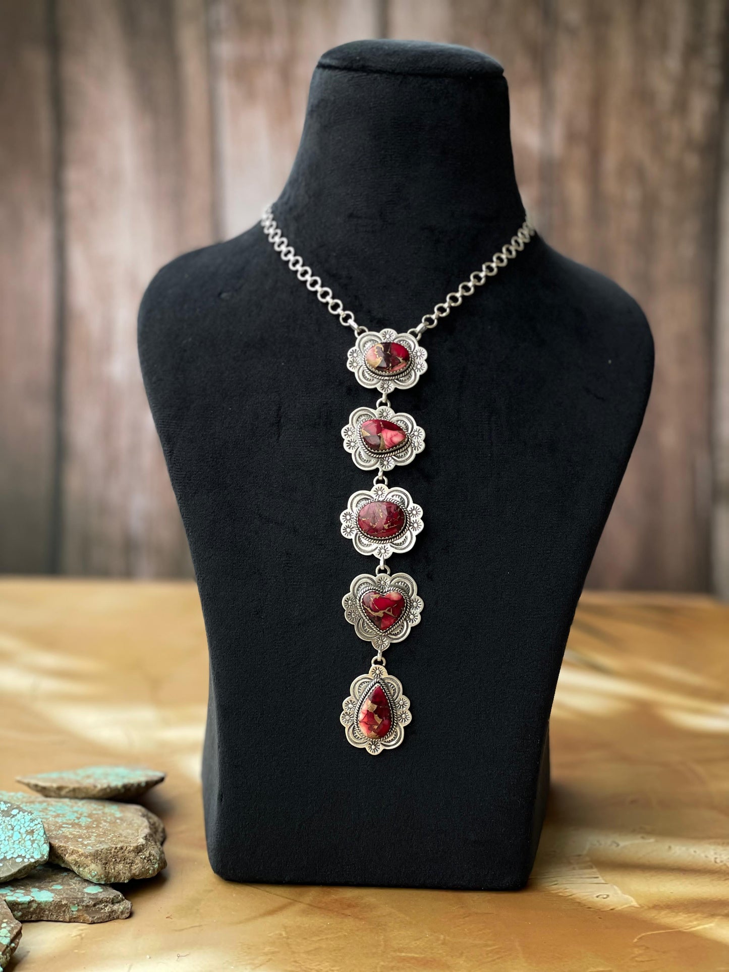 Beautiful Handmade Sterling Silver Dahlia Rose Drop Necklace