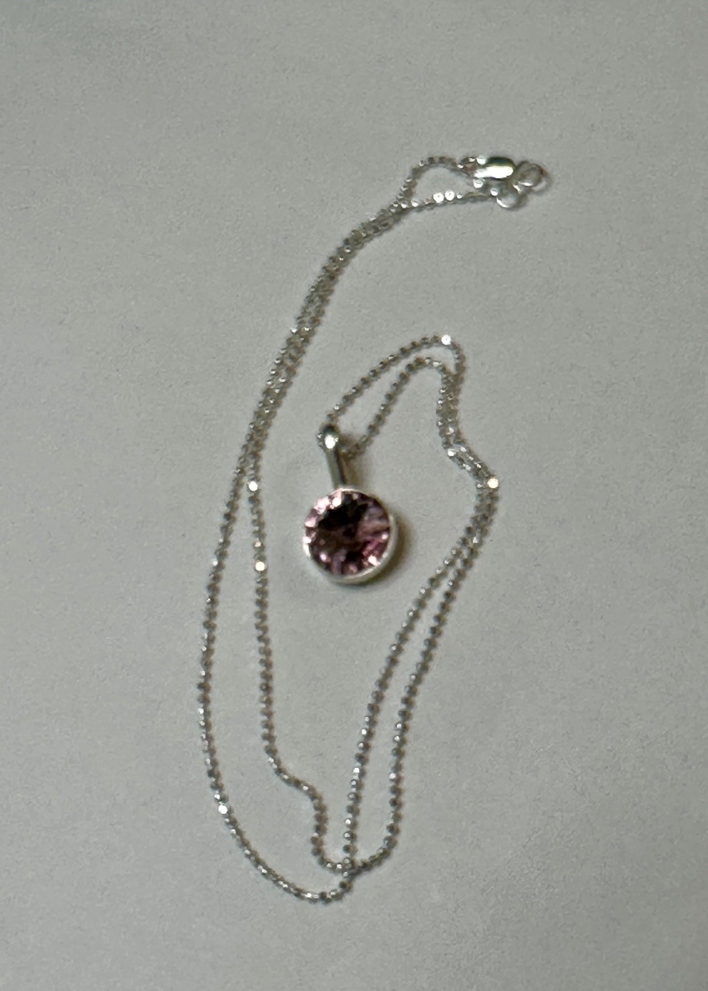 Pink Crystal Pendant Necklace