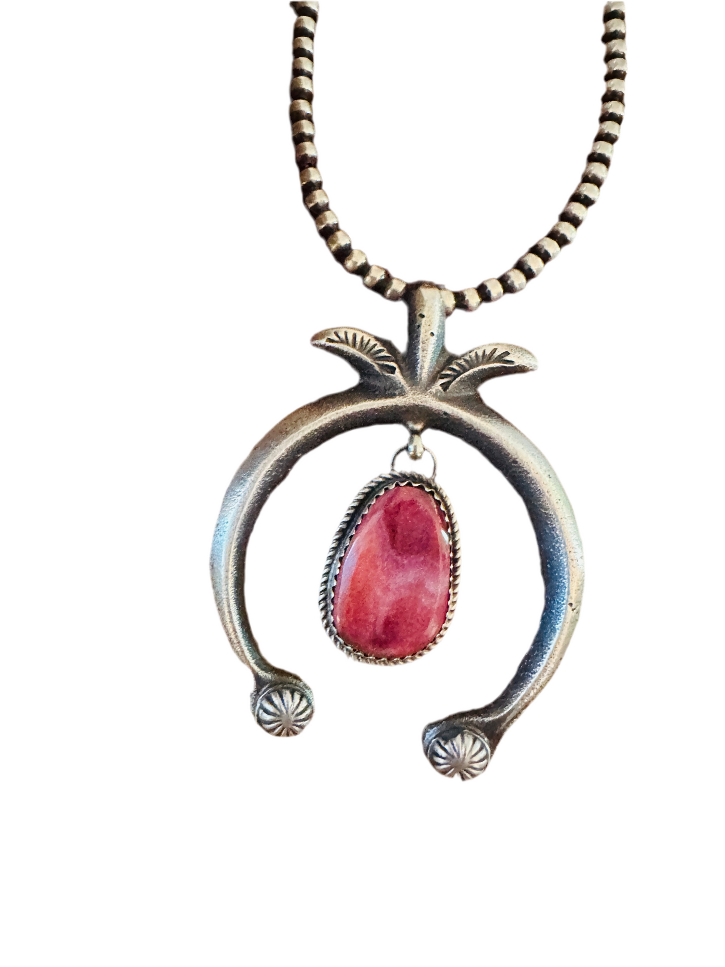Navajo Sterling Silver & Purple Spiny Naja Pendant by Martha Cayatineto