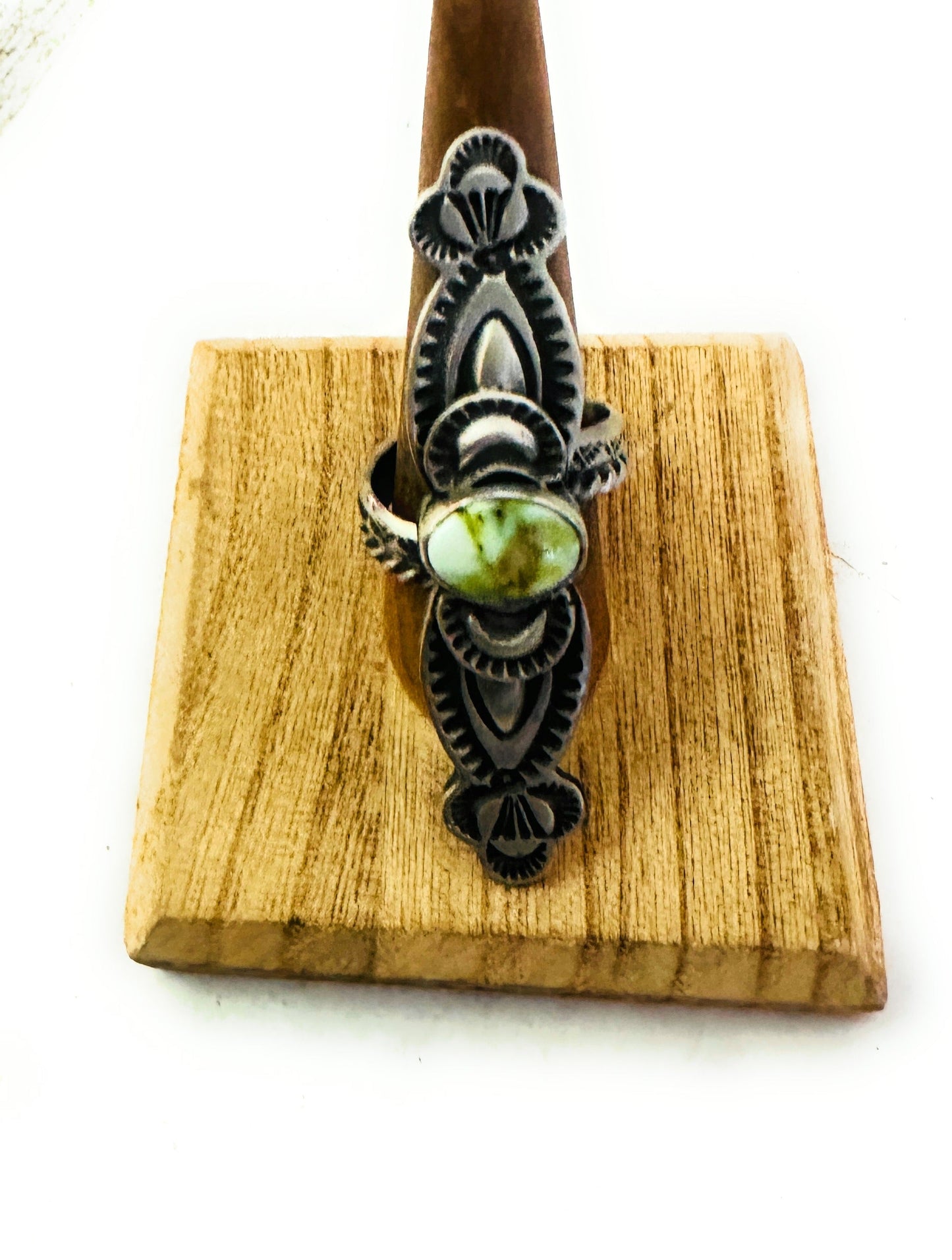 Navajo Sterling Silver & Palomino Turquoise Adjustable Ring