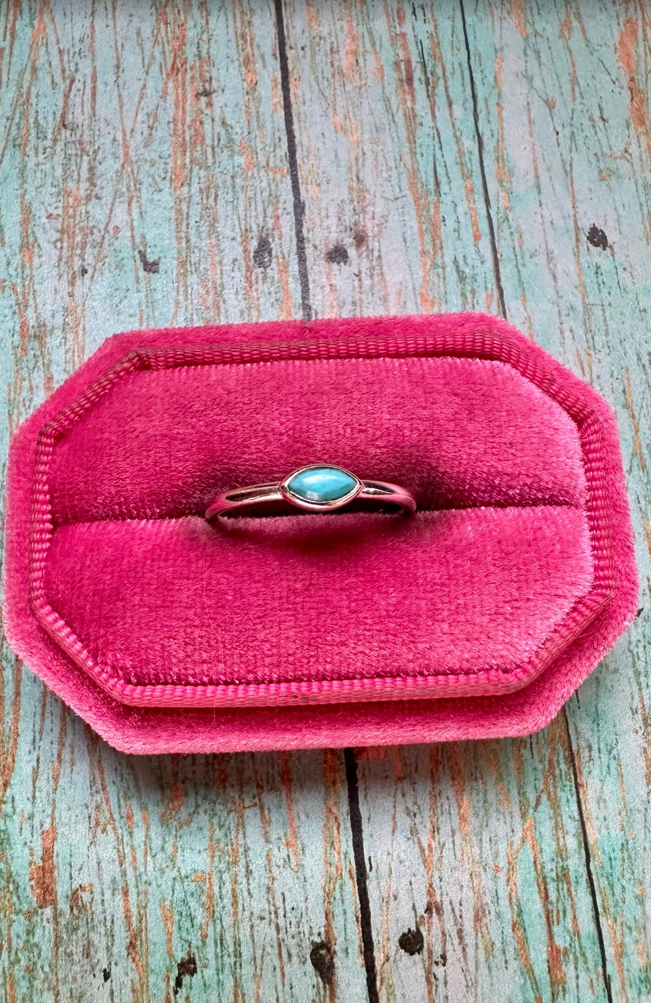Handmade Sterling Silver & Turquoise Single Oval Stone Ring