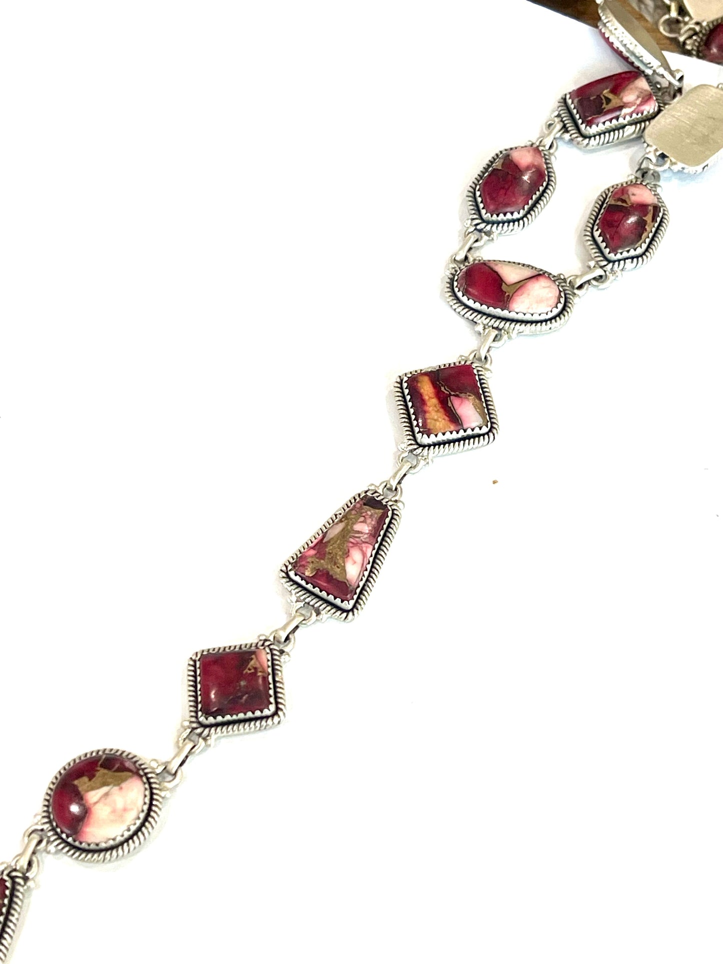 Beautiful Handmade Sterling Silver Dahlia Rose Lariat Necklace