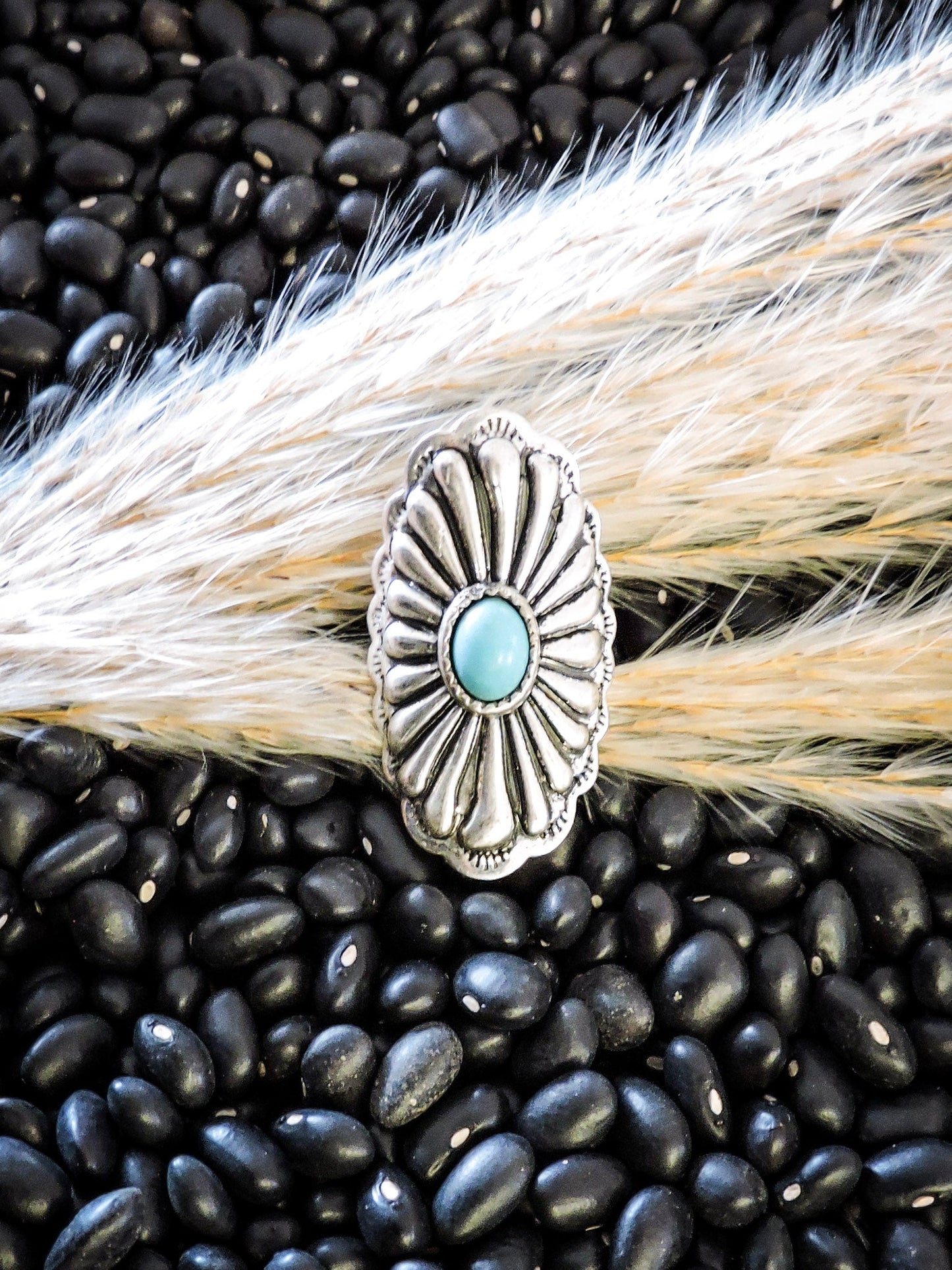 Sage Blossom Cuff Fashion Ring