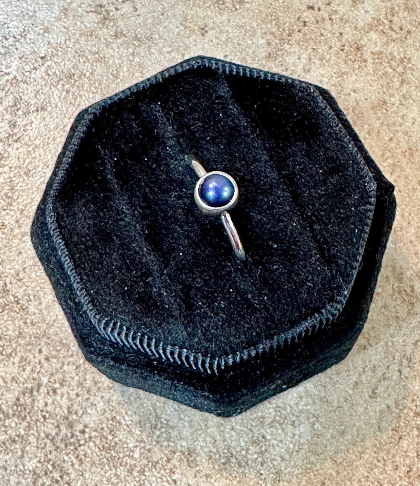 Petite Black Pearl Ring