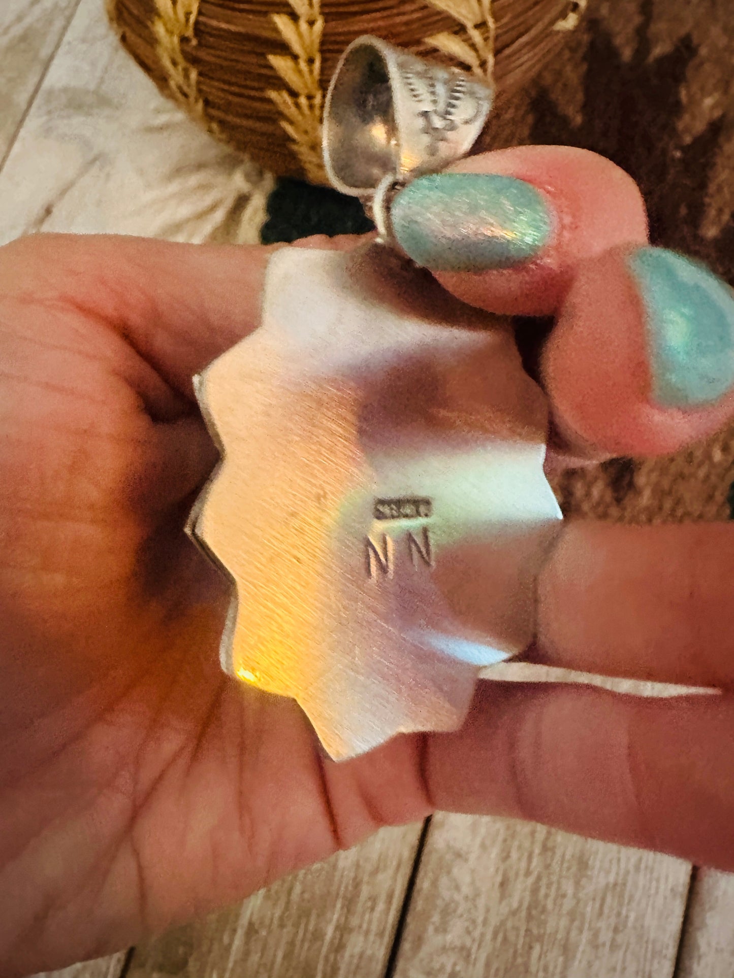 Navajo Royston Turquoise & Sterling Silver Pendant