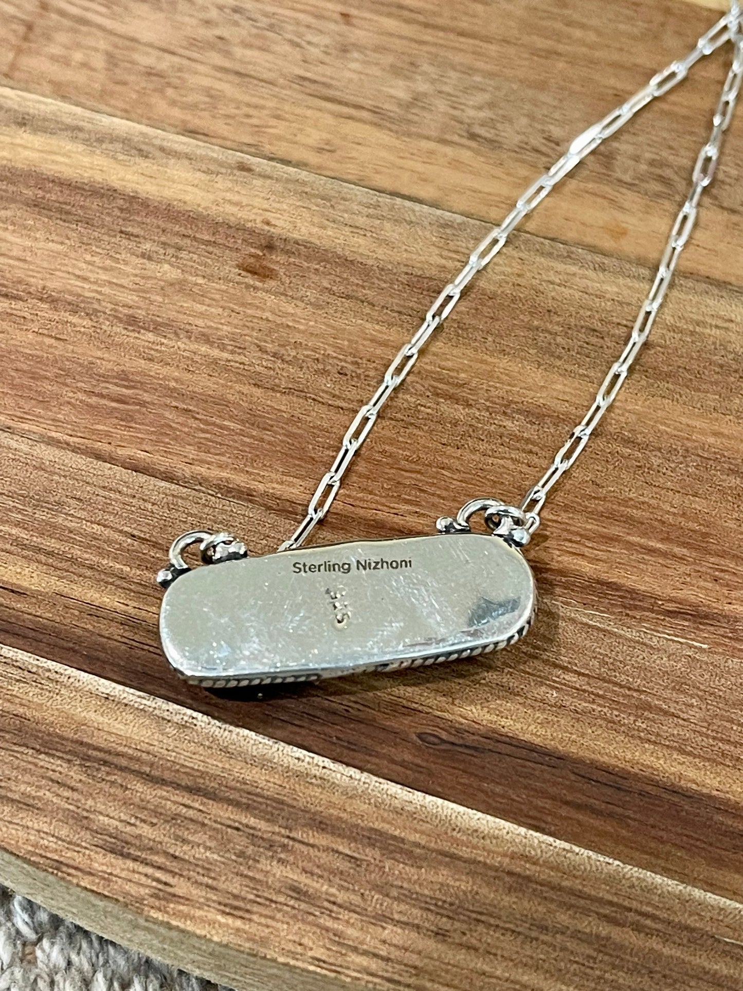 Handmade Sterling Silver Pink Dream Bar Necklace
