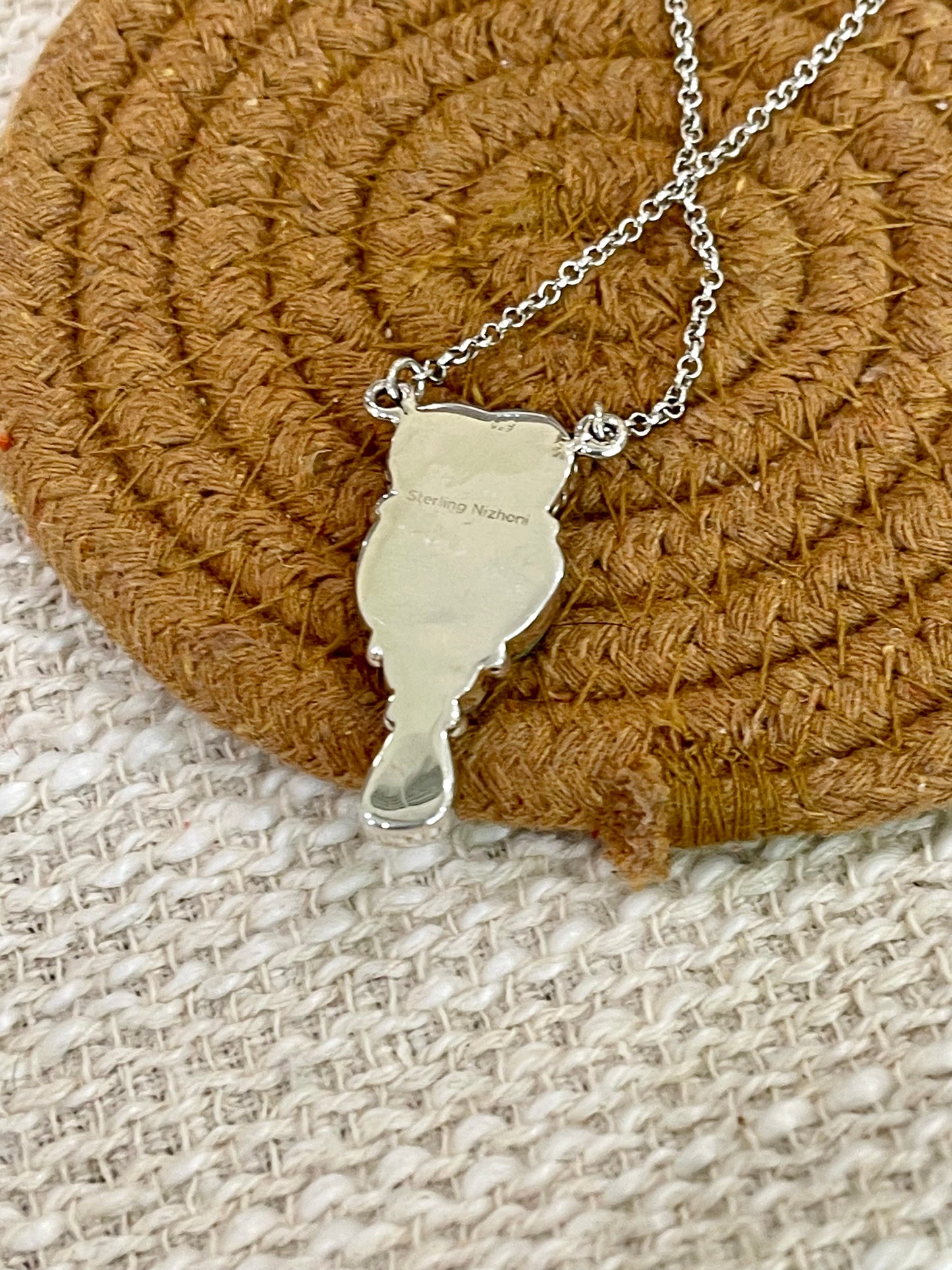 Handmade Pink Opal, Palomino Turquoise& Sterling Silver Necklace