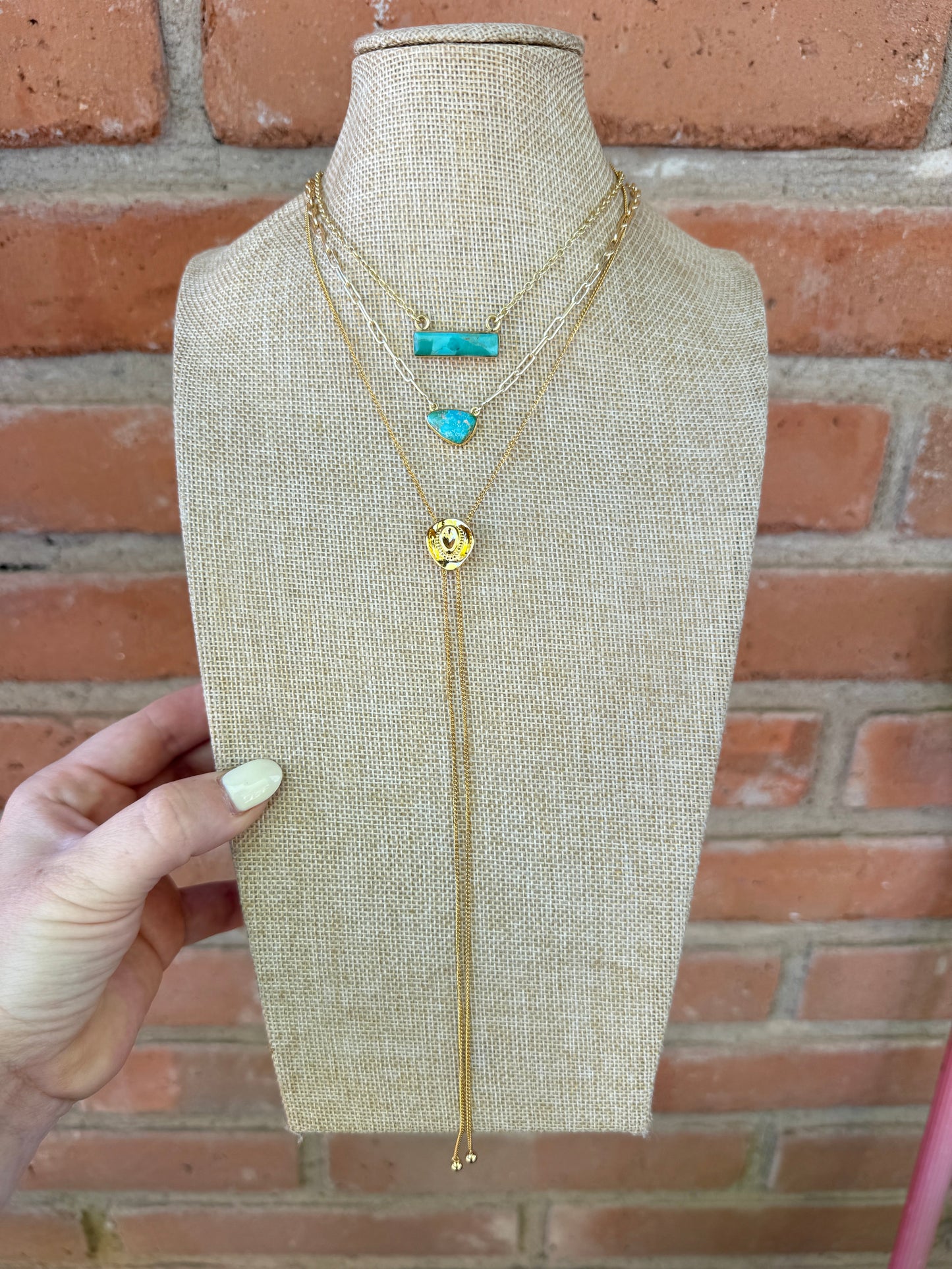 “The Golden Collection” Lets Go Girls Handmade Gold Plated Bolo Tie Necklace