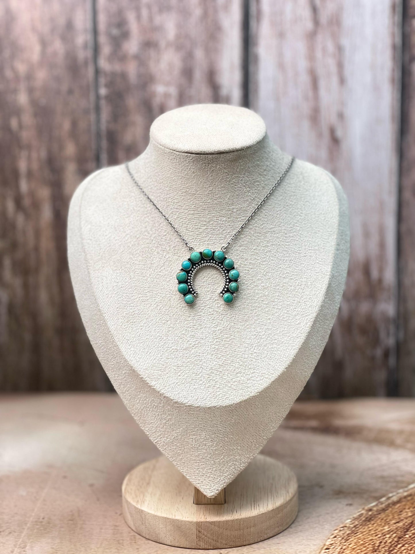 Handmade Sterling Silver Multi Stone Necklace with Signed Nizhoni
