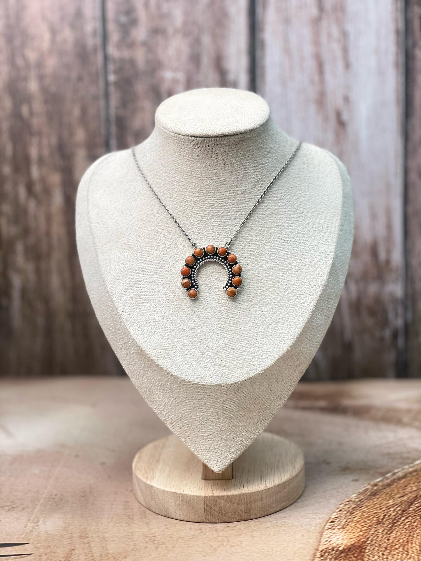 Handmade Sterling Silver Multi Stone Necklace with Signed Nizhoni