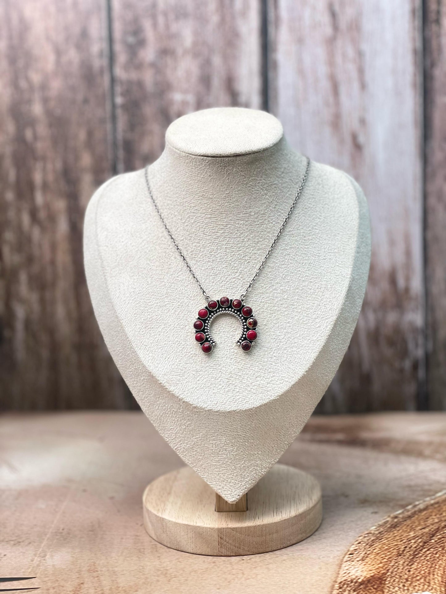 Handmade Sterling Silver Multi Stone Necklace with Signed Nizhoni