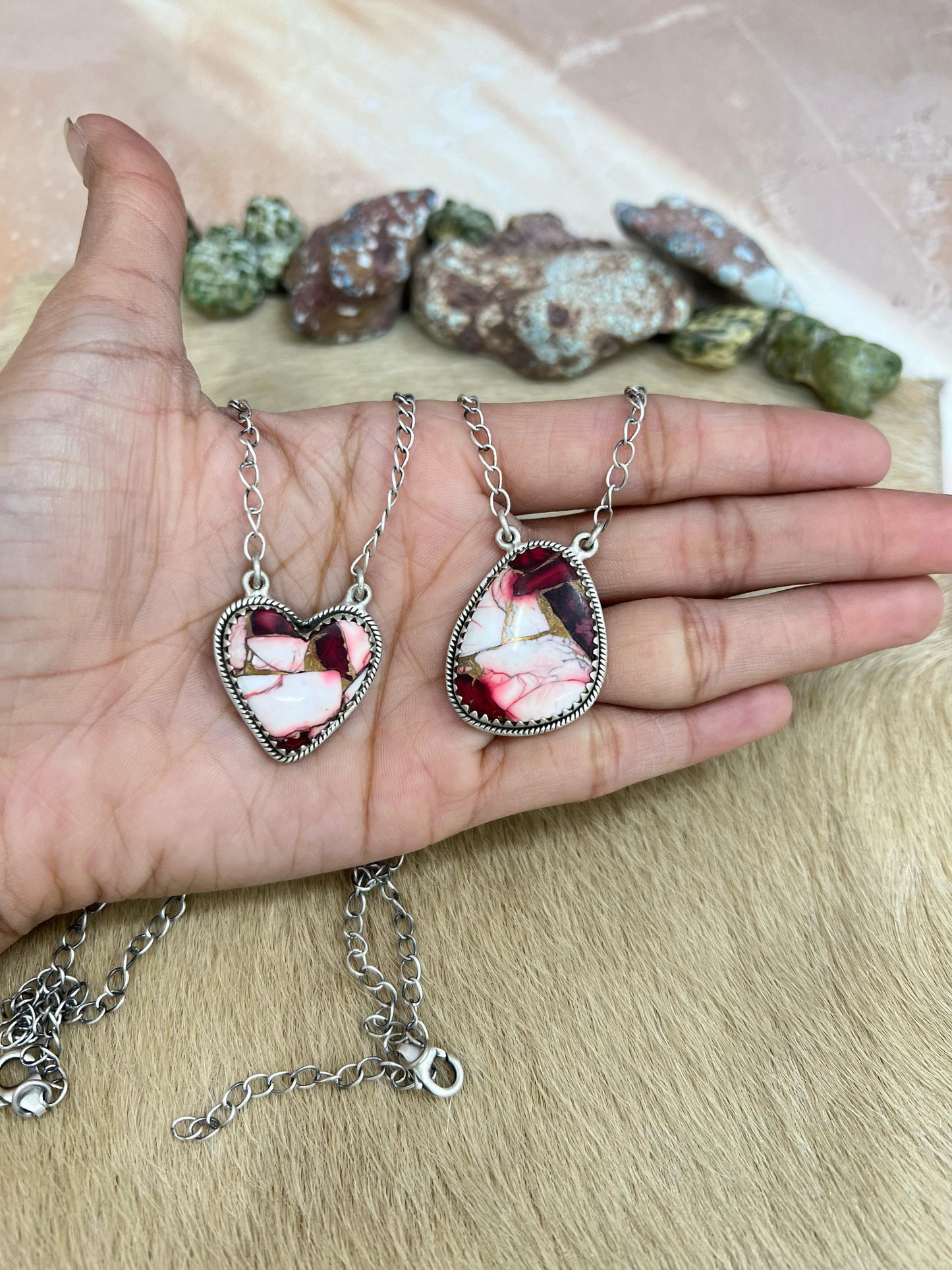 Handmade Sterling Silver Dahlia Rose Necklace with Signed Nizhoni