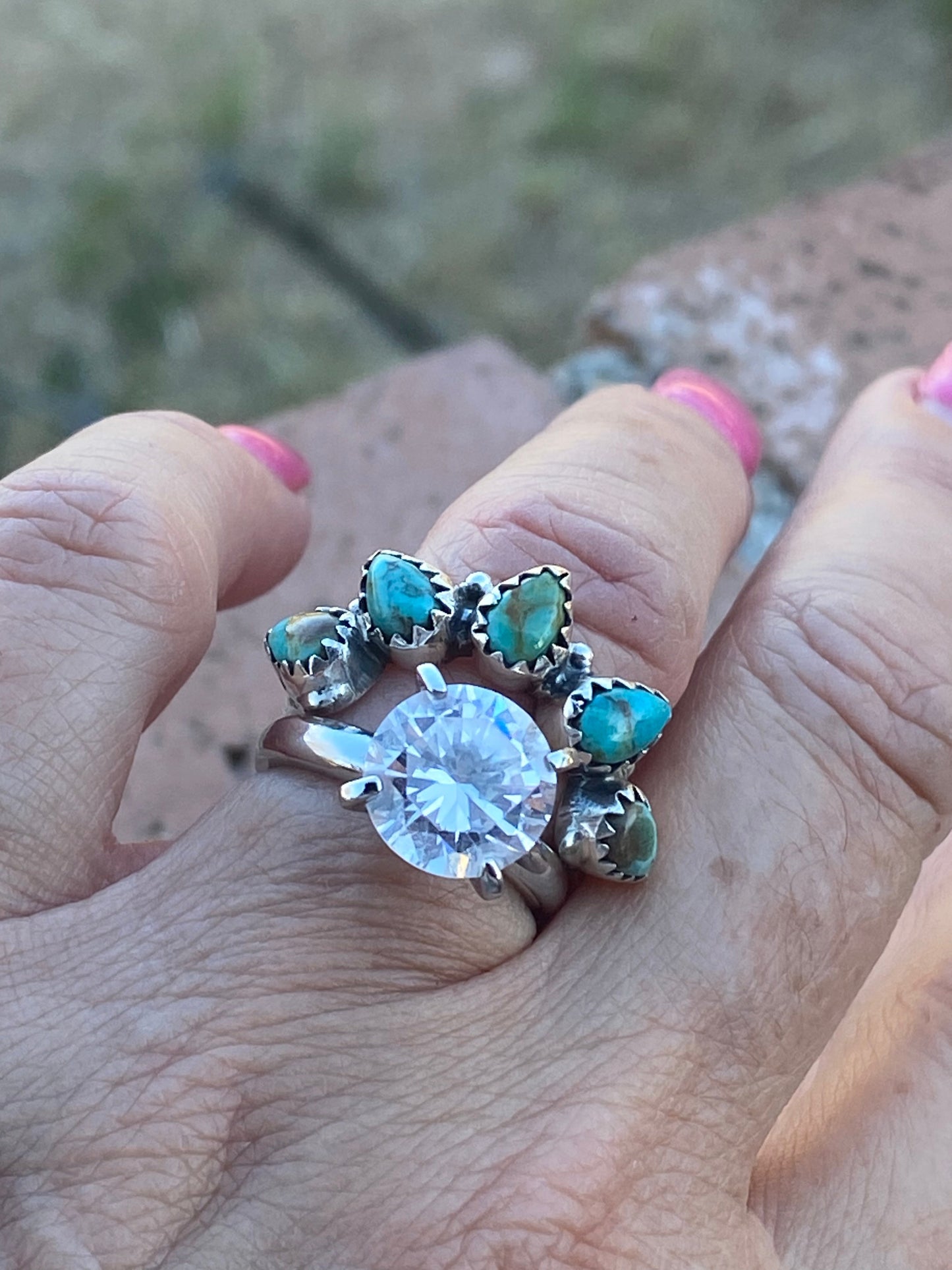 Royston Turquoise & Sterling Silver Monarch Band