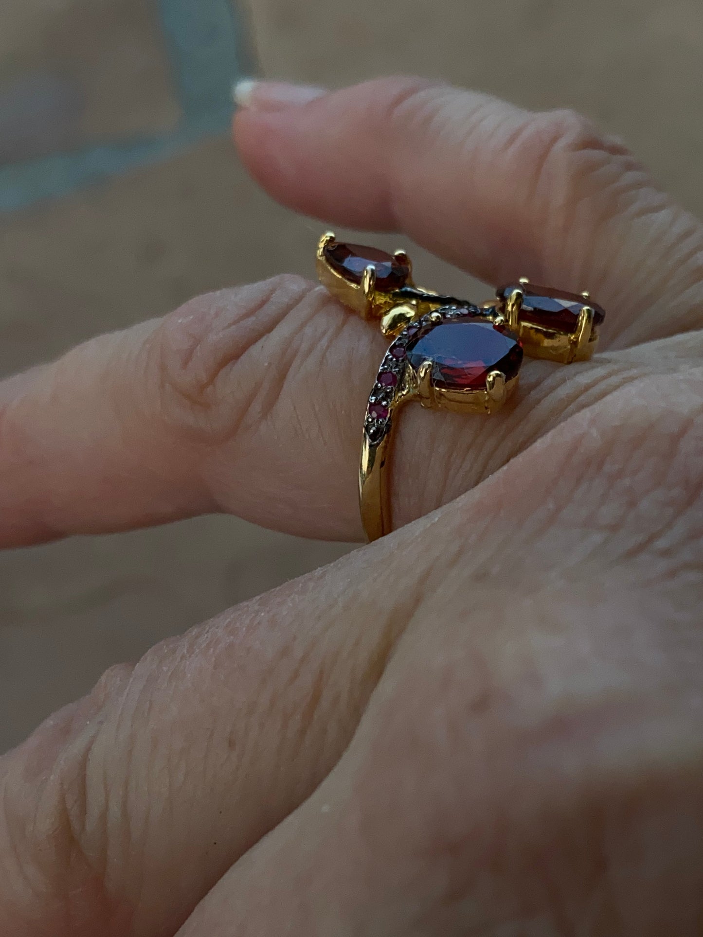 Garnet Ruby Sterling Ring 6