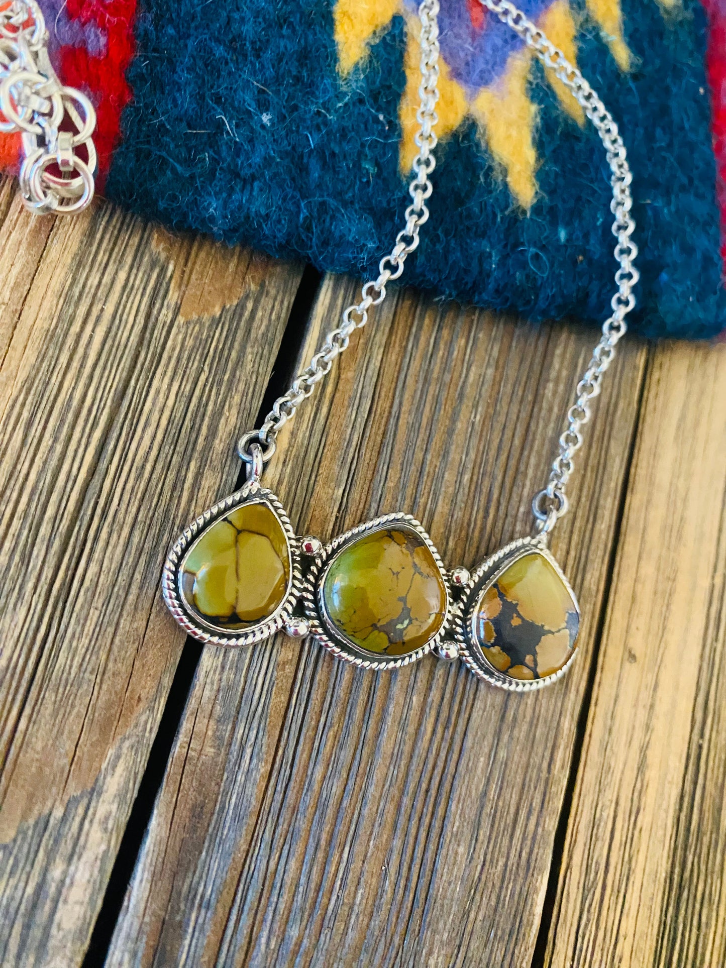 Handmade Sterling Silver & Tibetan Turquoise Necklace