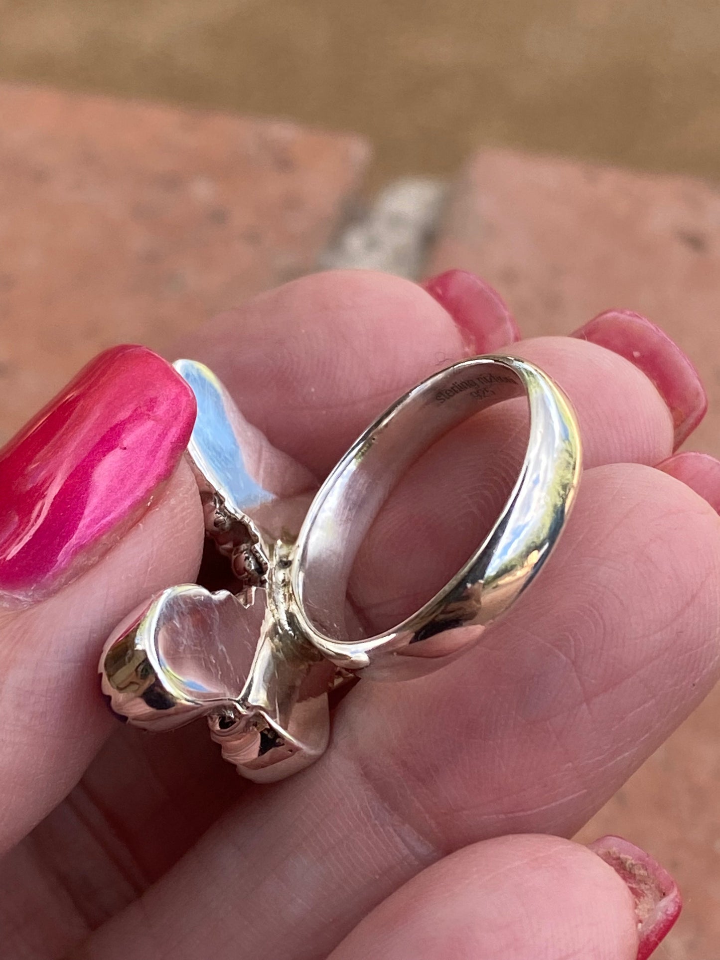 Purple Mojave & Sterling Silver Diamond Wrap Ring