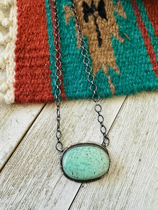 Navajo Sterling Silver & Turquoise Necklace