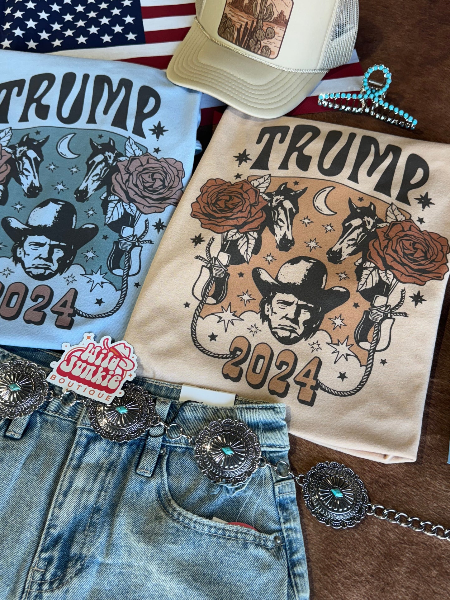 Floral Trump Design Graphic Tee