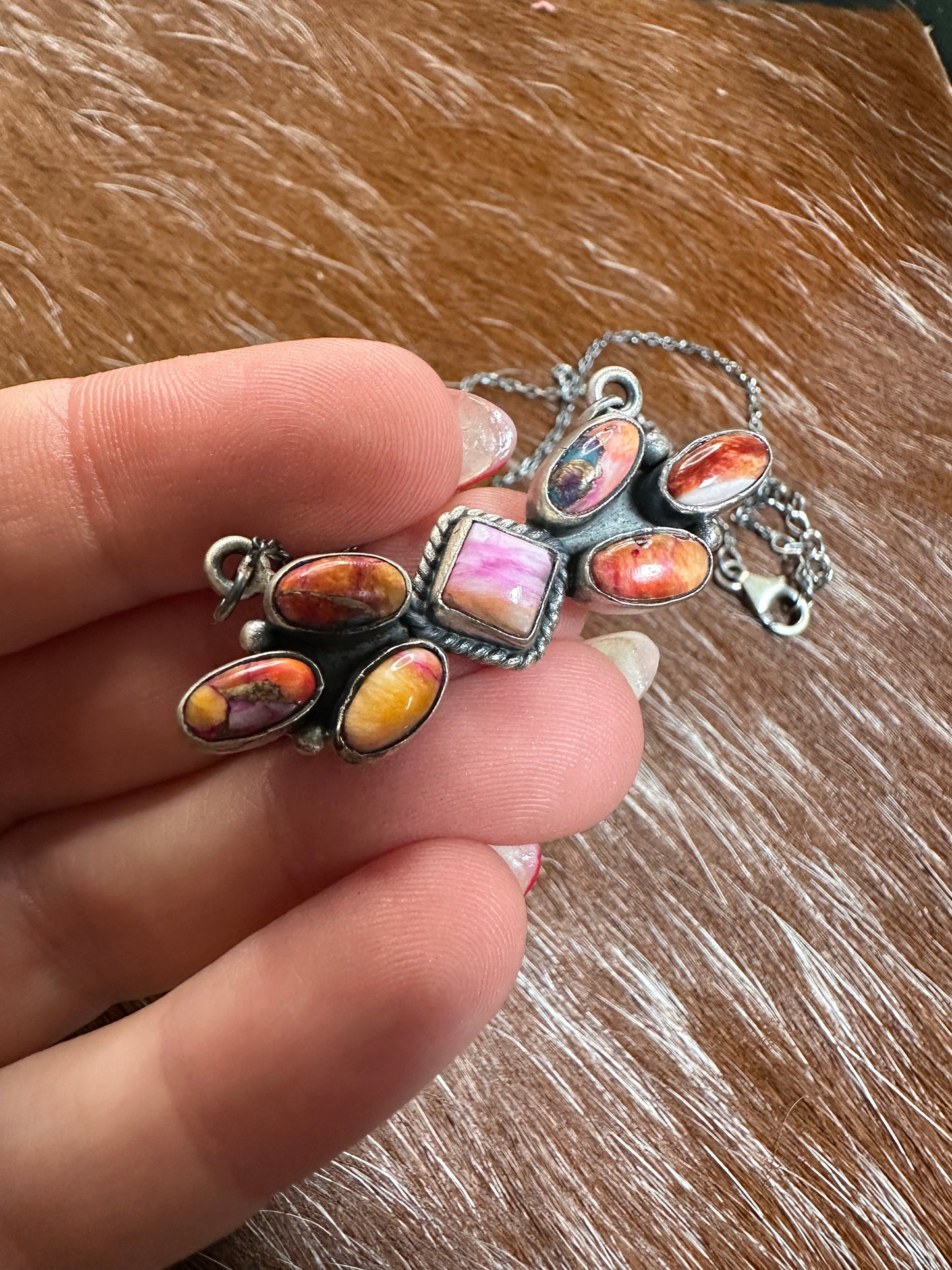 Handmade Sterling Silver Pink Dream Mojave Necklace