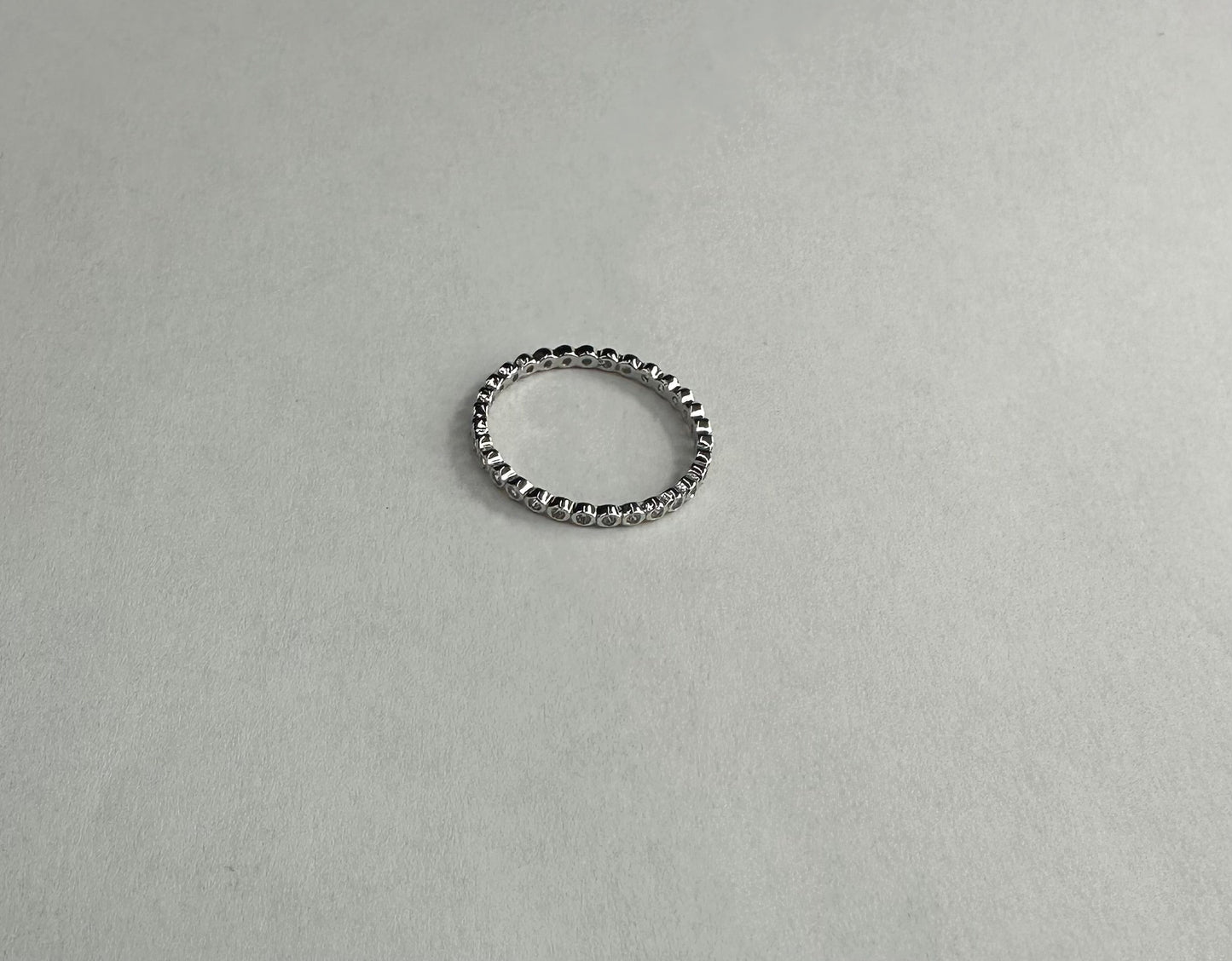 Sterling Silver Full Eternity Stacking Band Ring
