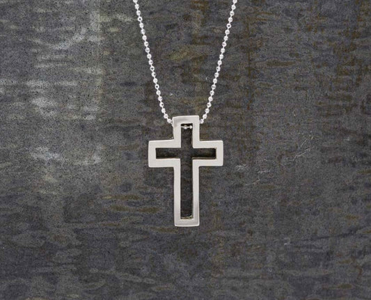 Cross Silhouette Pendant Necklace