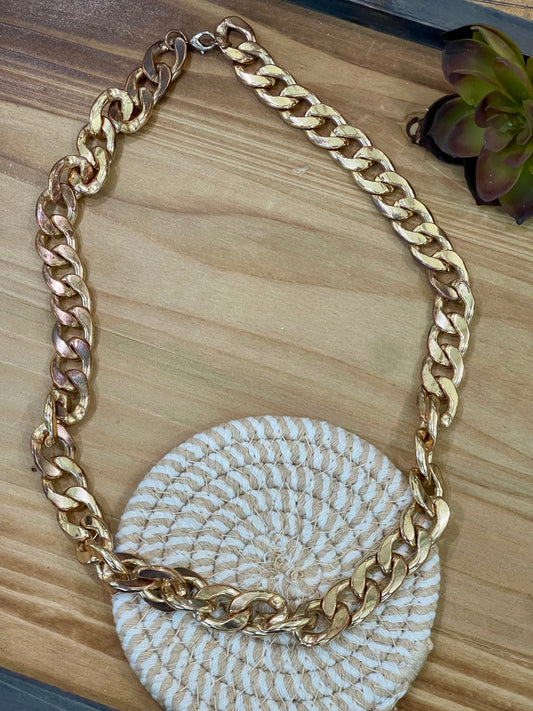The Bijoux Vault Vintage Gold Plated  Chain  Necklace