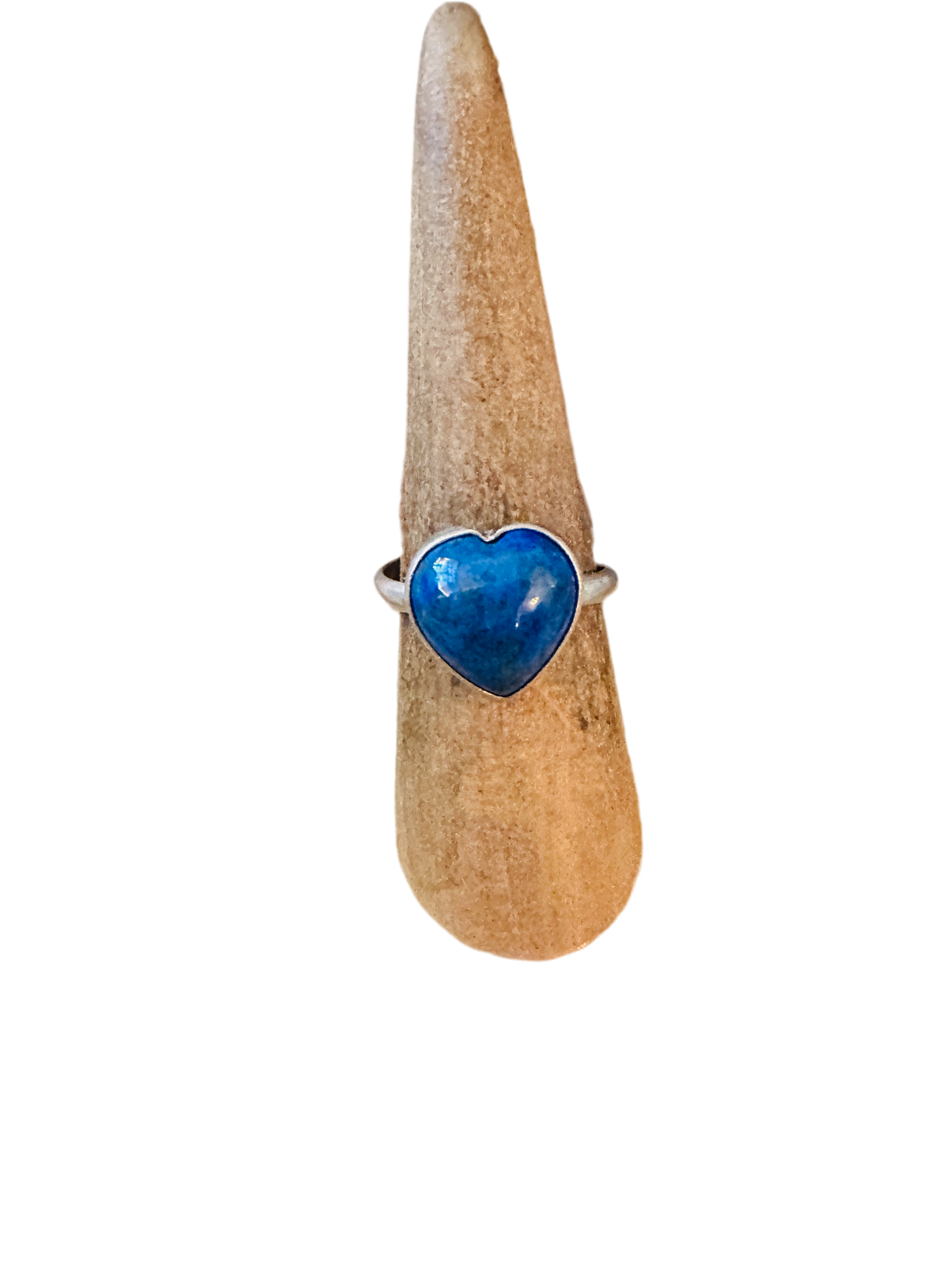 Navajo Sterling Silver & Lapis Adjustable Heart Ring