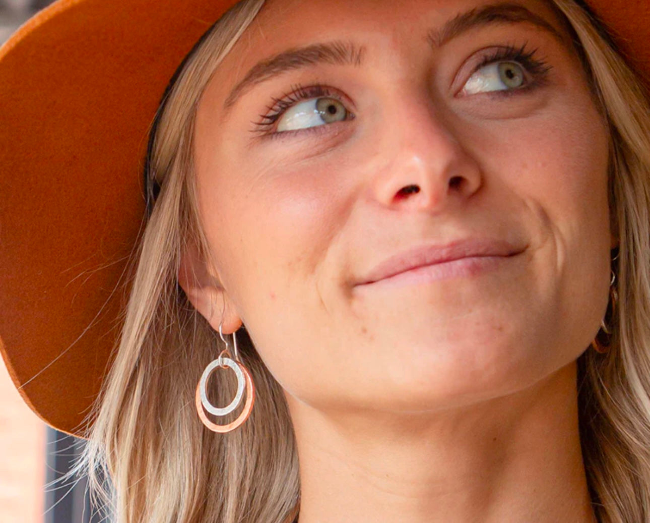 Copper & Silver Rings Earrings
