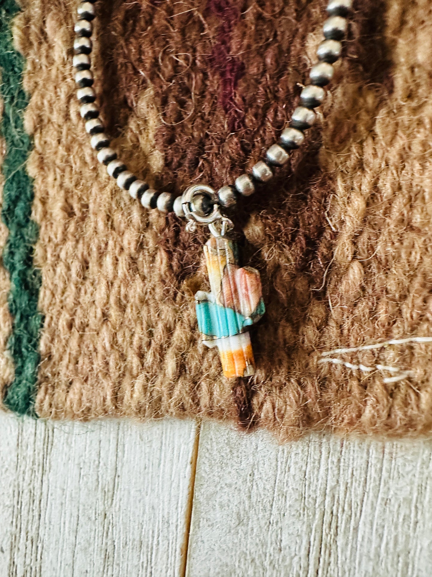 Navajo Hand Carved Spice Saguaro Cactus Charm