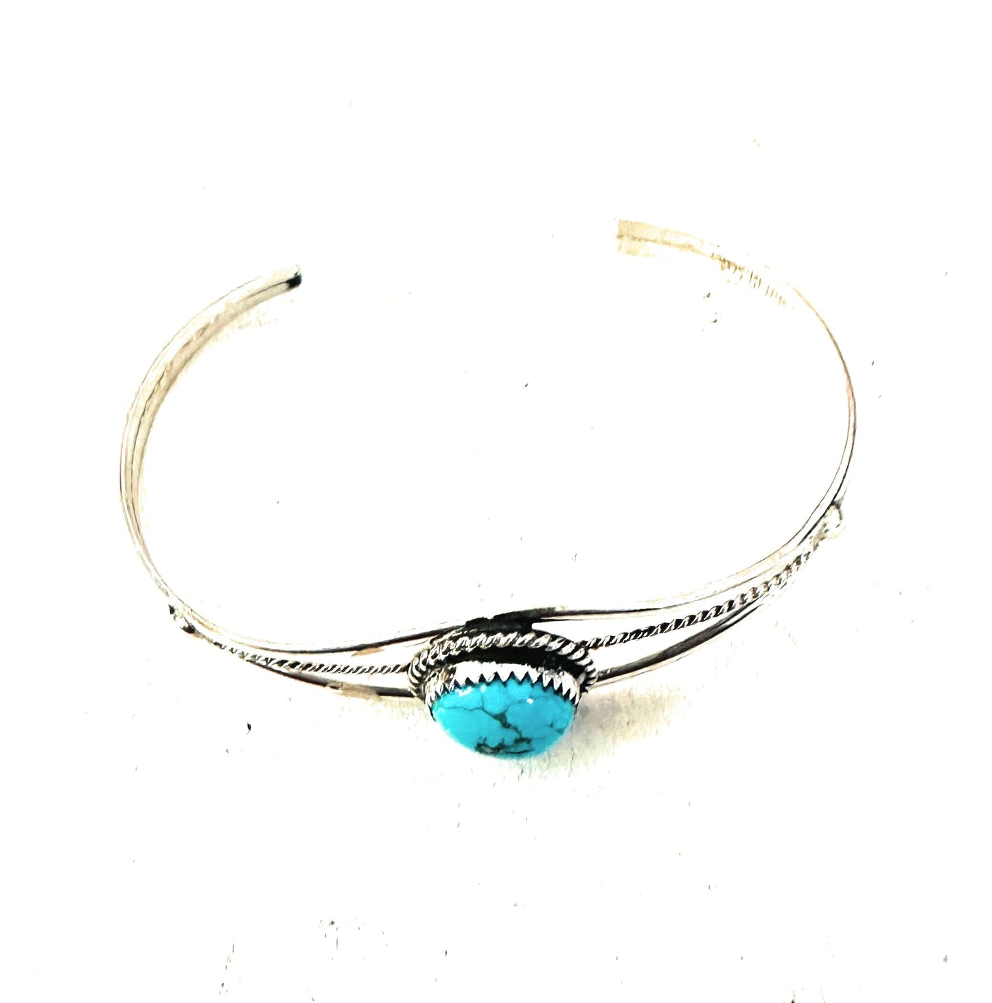 Navajo Sterling Silver & Turquoise Cuff Bracelet