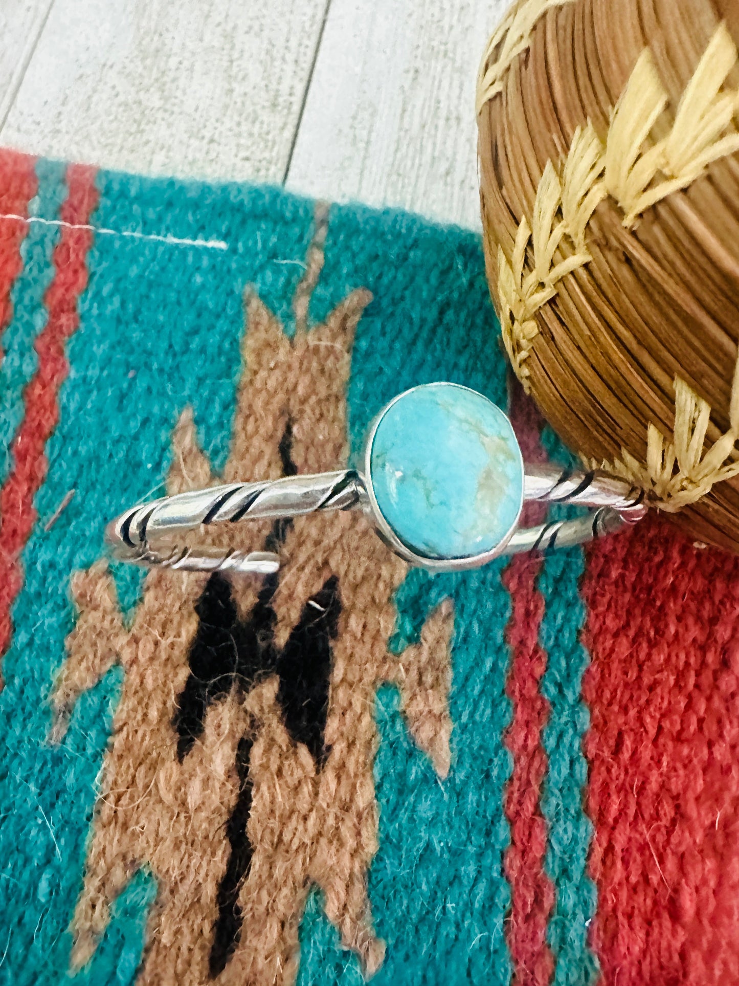 Navajo Turquoise & Sterling Silver Cuff Bracelet