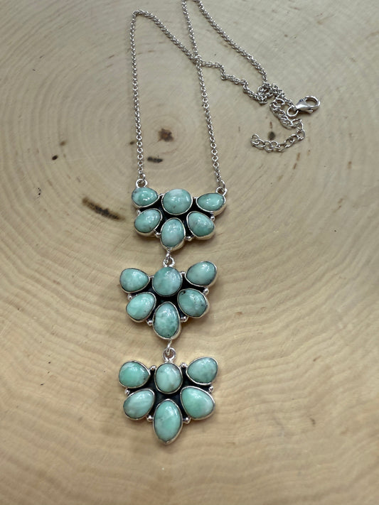 Handmade Sterling Silver & Paloma Turquoise Necklace