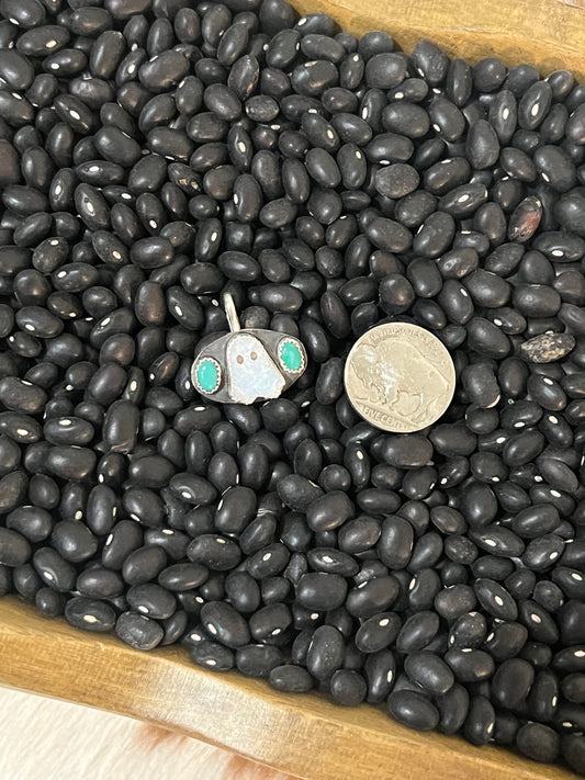 Ghost and Turquoise Pendant