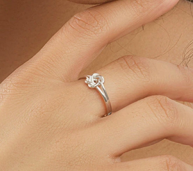Sterling Silver Intricate Love Knot Ring