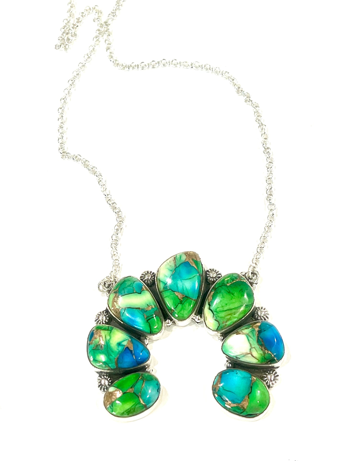 Beautiful Handmade Peacock Dahlia Naja Necklace