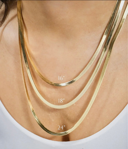 Sterling Silver Herringbone Chain 20”