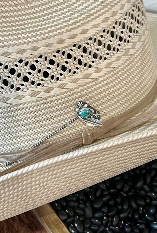 Feather and Turquoise hat pick