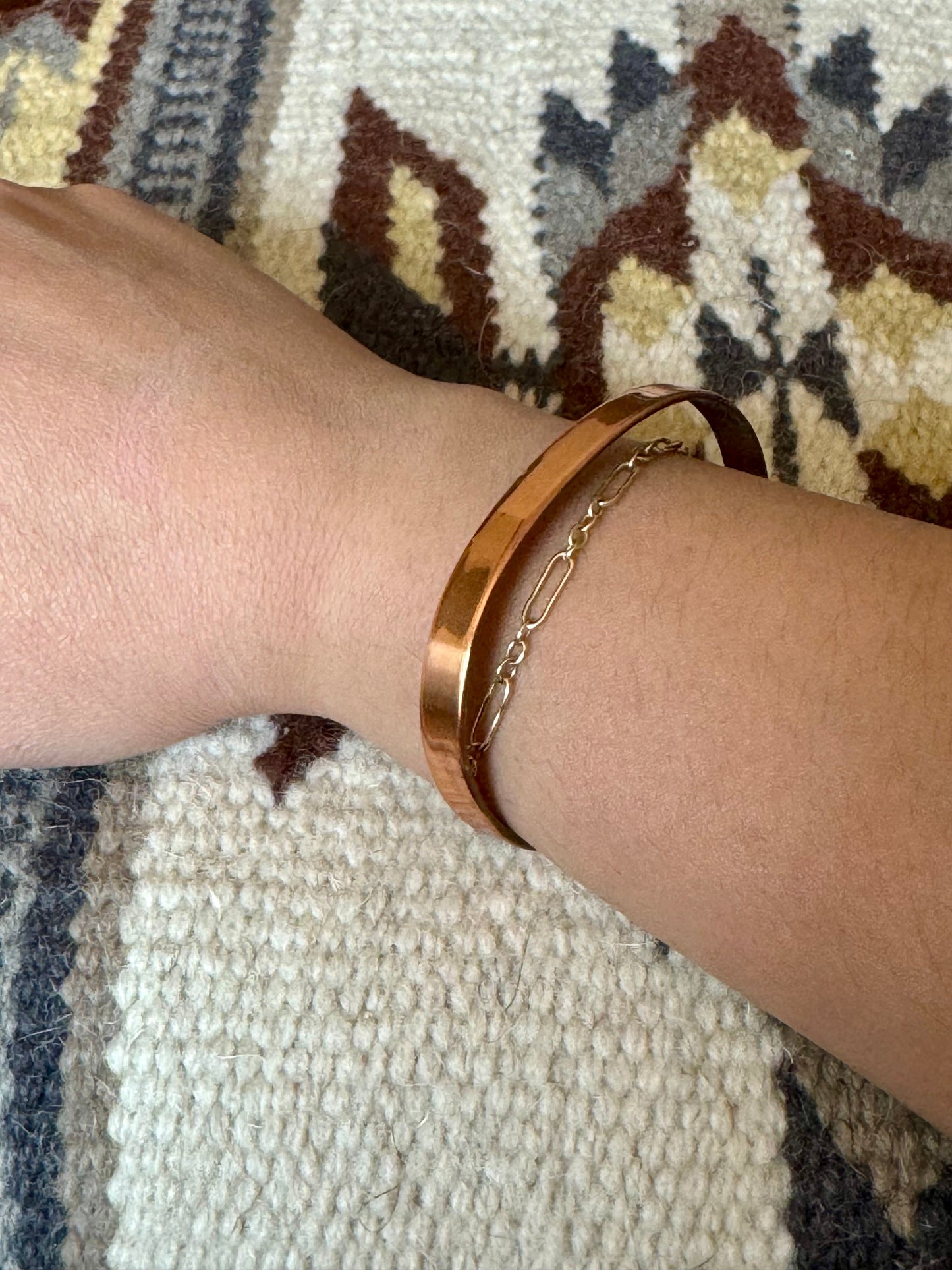 Vintage Handmade Copper Bracelet