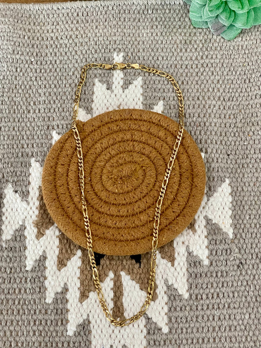 Vintage Gold Plated  Chain Necklace