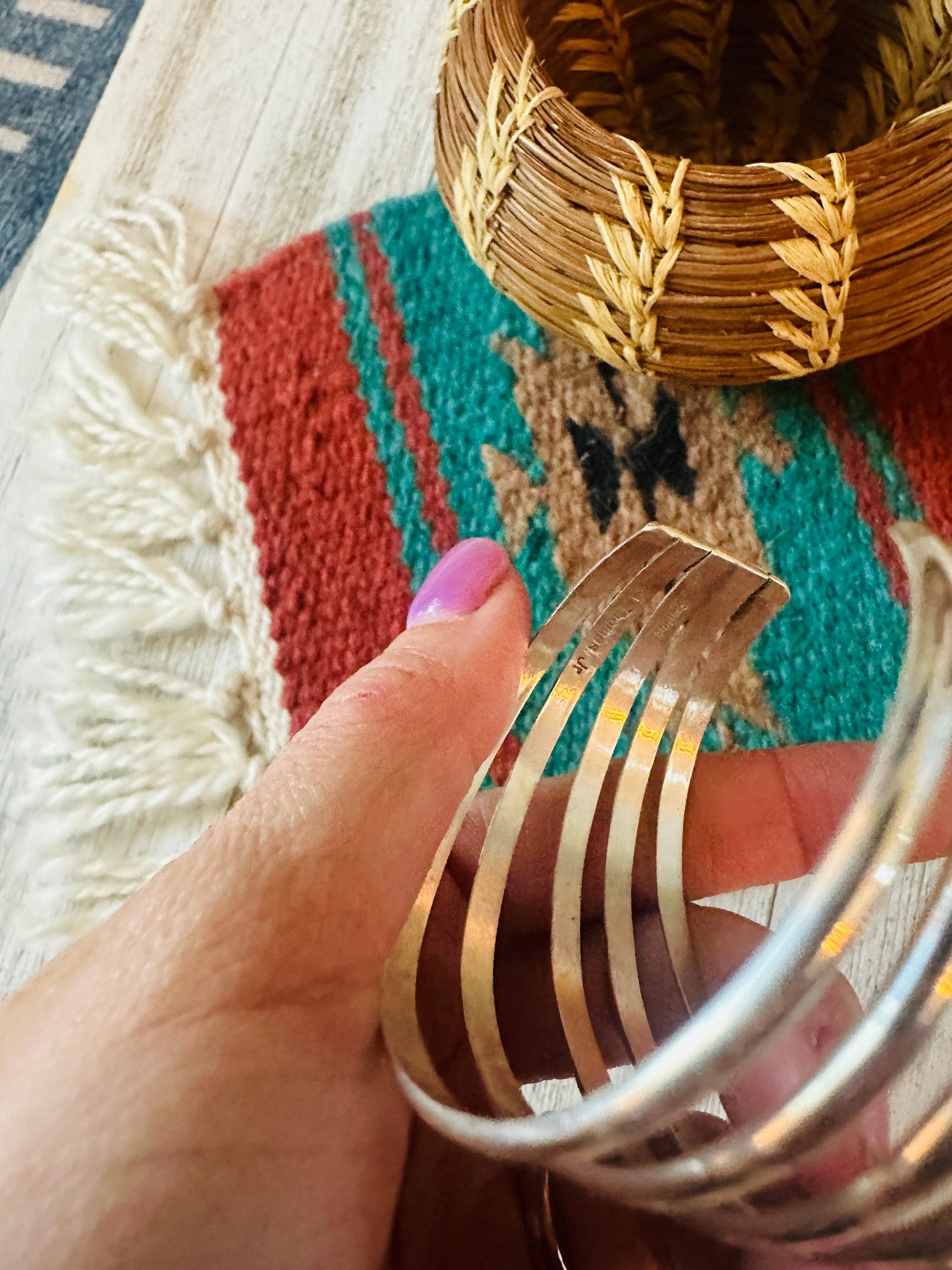 Navajo Sterling Silver Cuff Bracelet