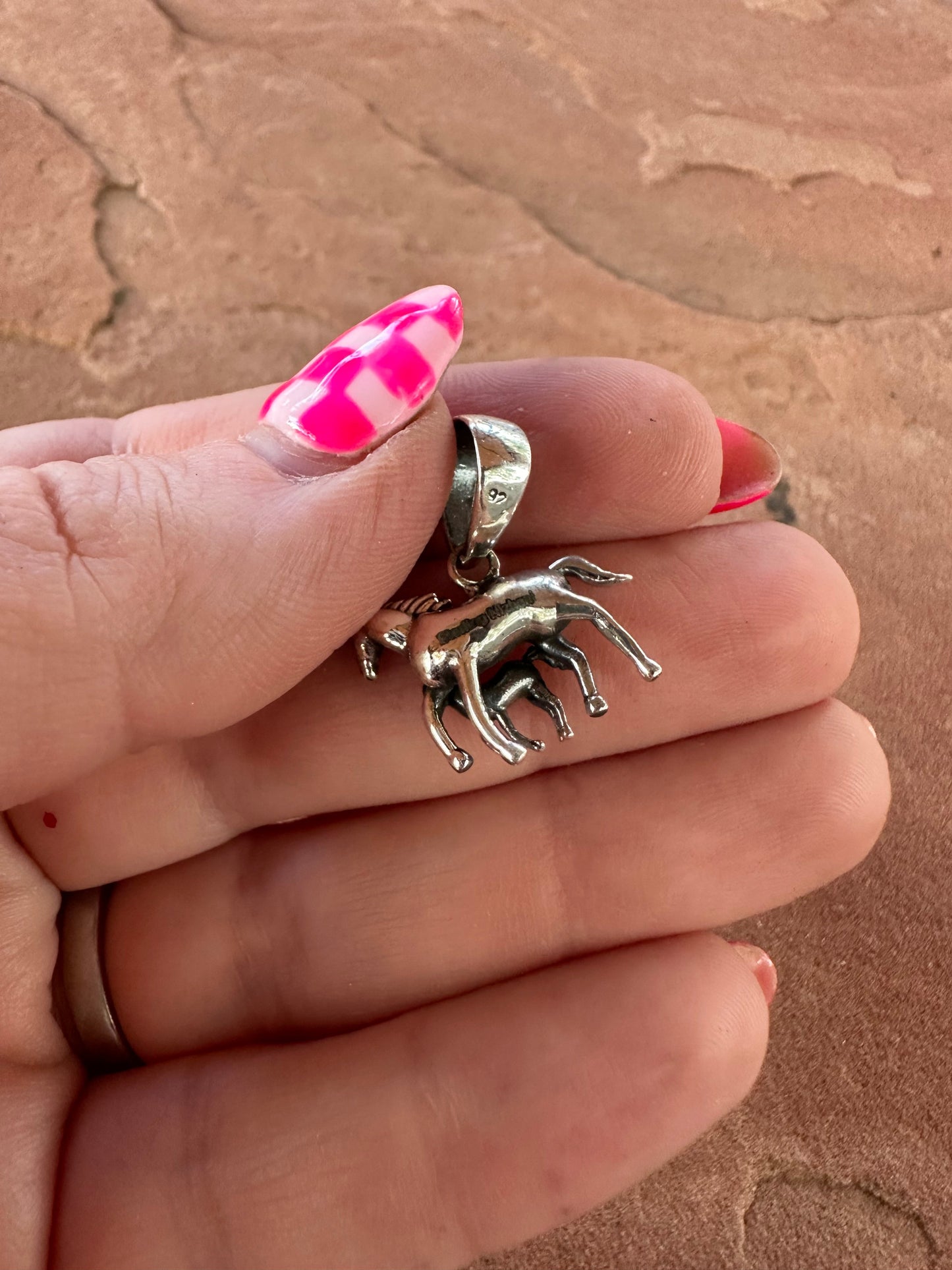 Beautiful Handmade Sterling Silver Horse Pendant