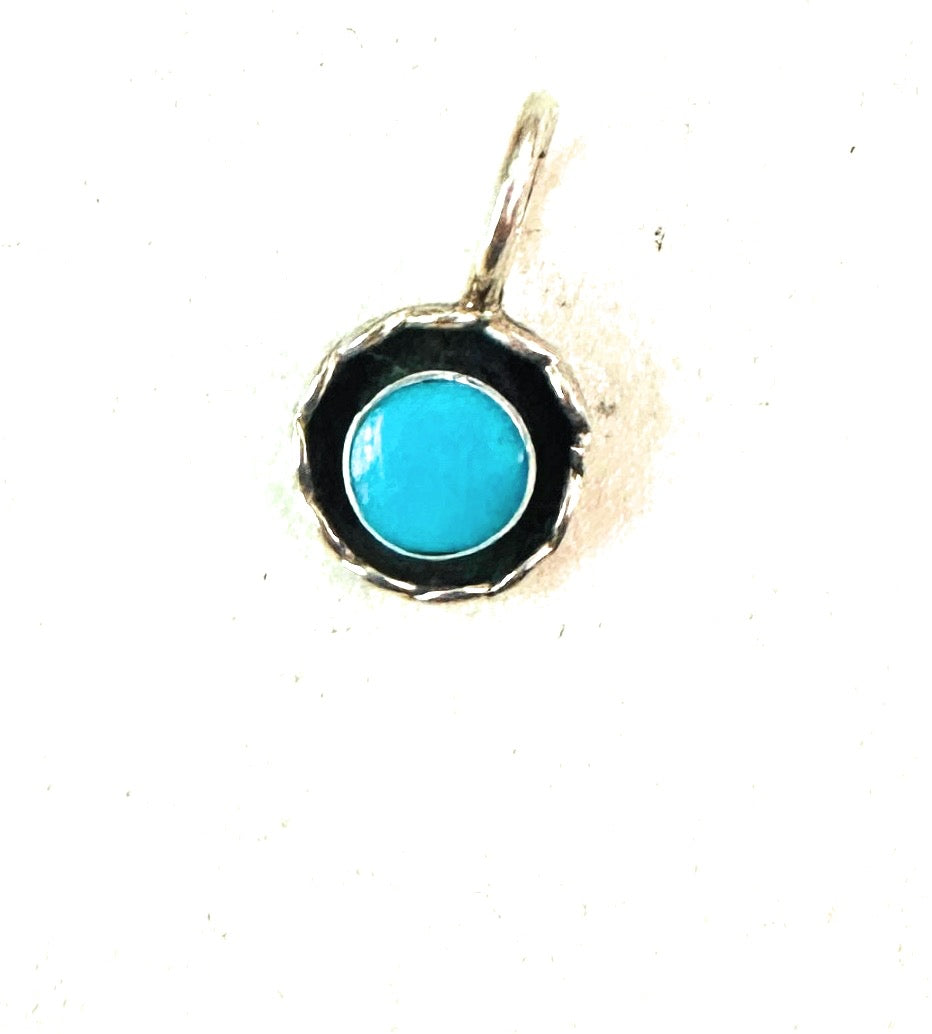 Navajo Sterling Silver & Turquoise Mini Pendant