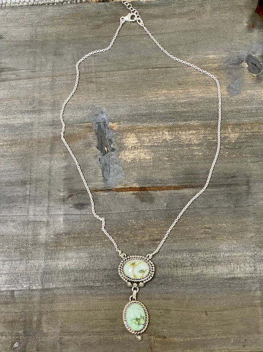 Beautiful Handmade Sterling Silver & Palomino Necklace
