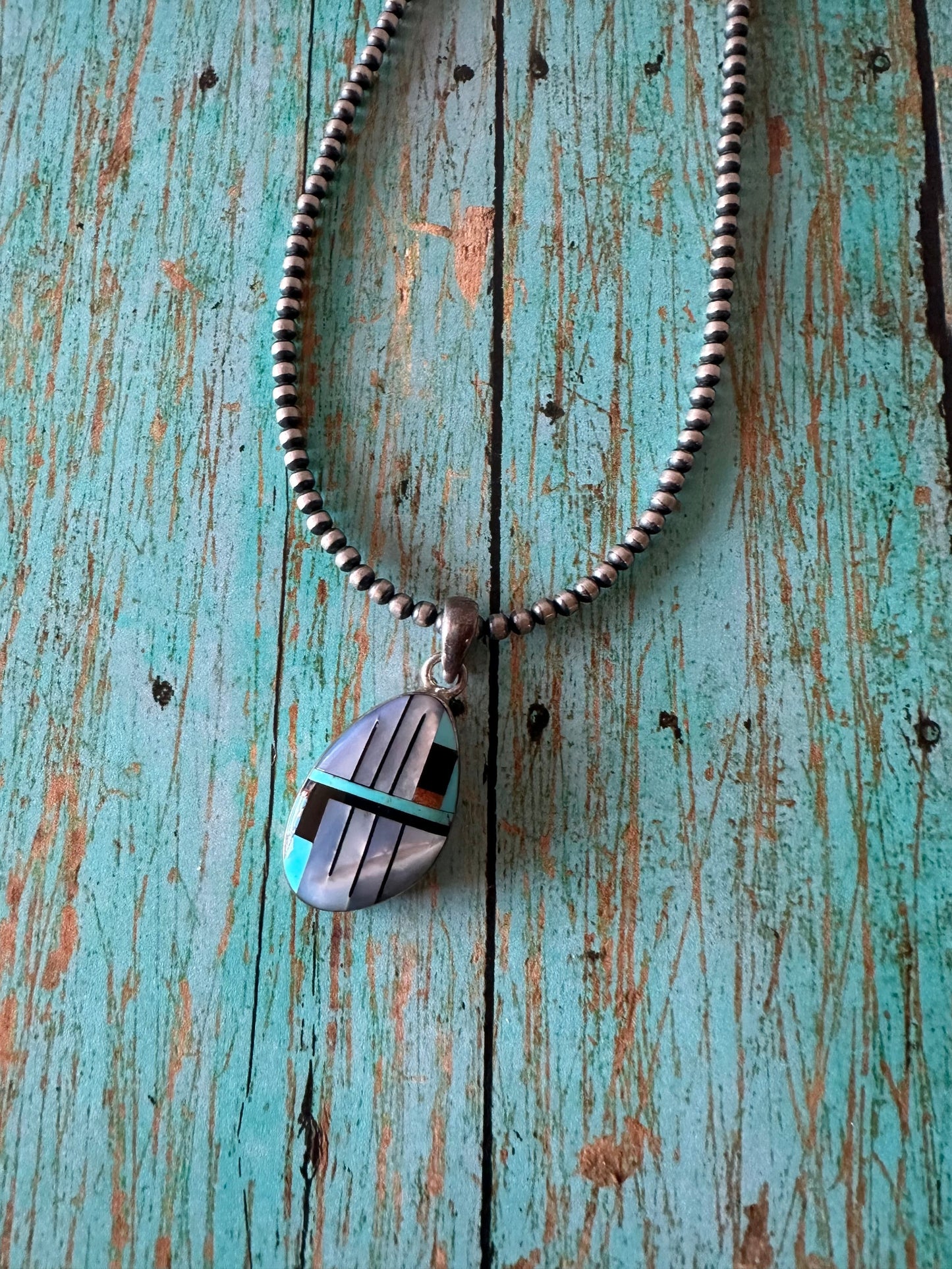 Gorgeous Handmade Sterling Silver Multi Stone Pendant