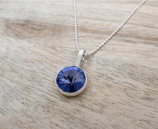 Lilac Crystal Pendant Necklace