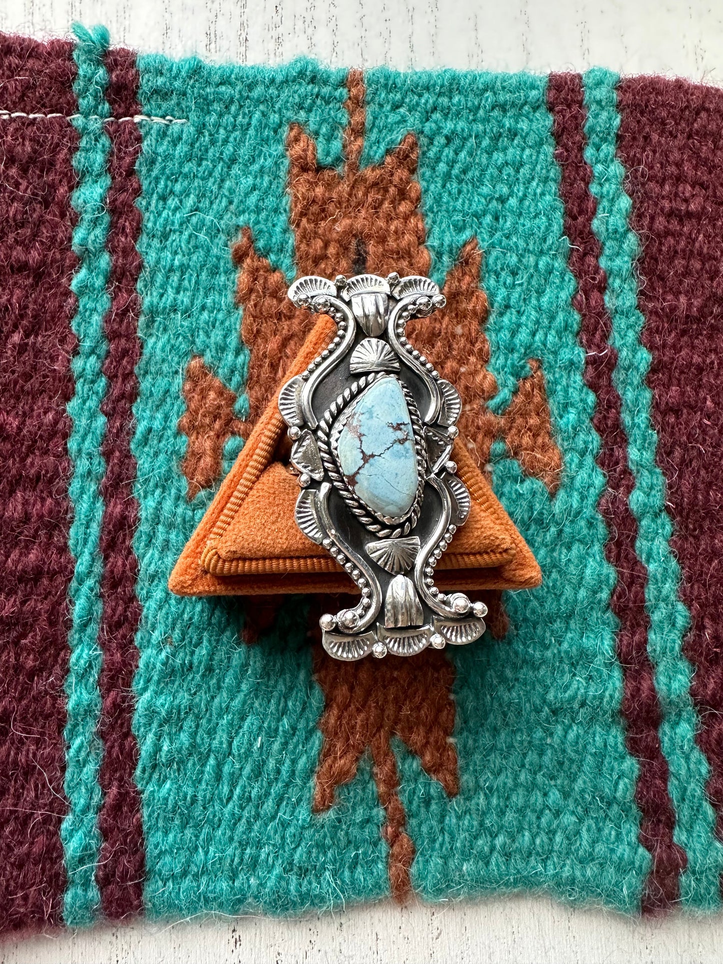 Nizhoni Beautiful Sterling Silver & Golden Hills Turquoise Adjustable Ring