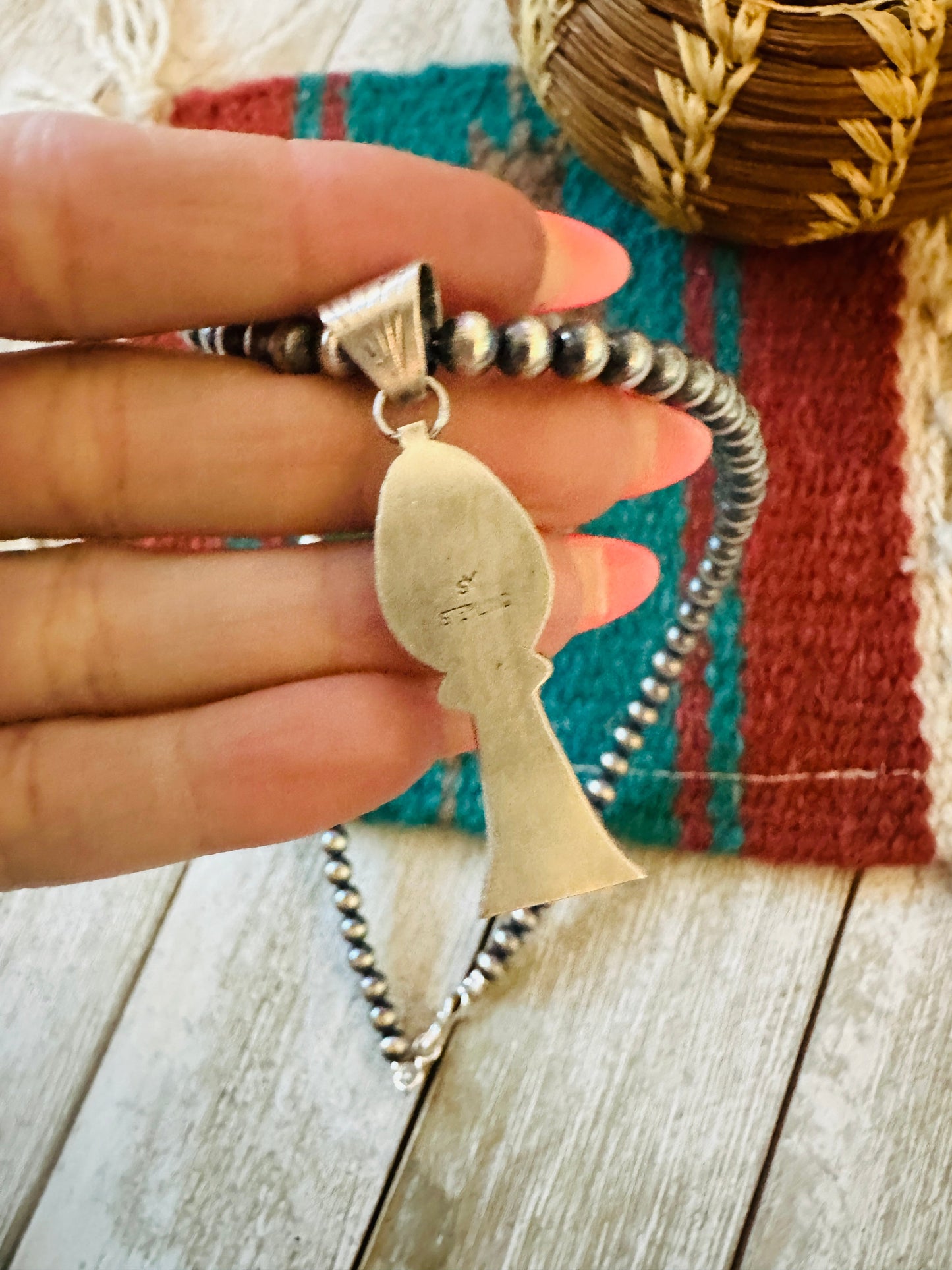Navajo Sterling Silver & Sonoran Gold Turquoise Blossom Necklace