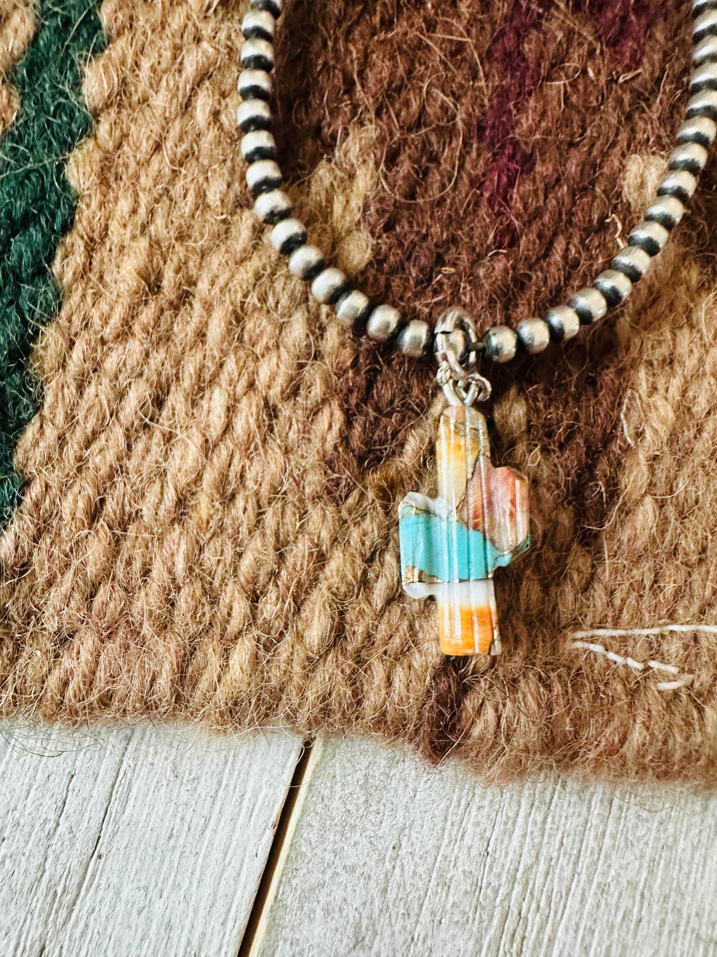 Navajo Hand Carved Spice Saguaro Cactus Charm