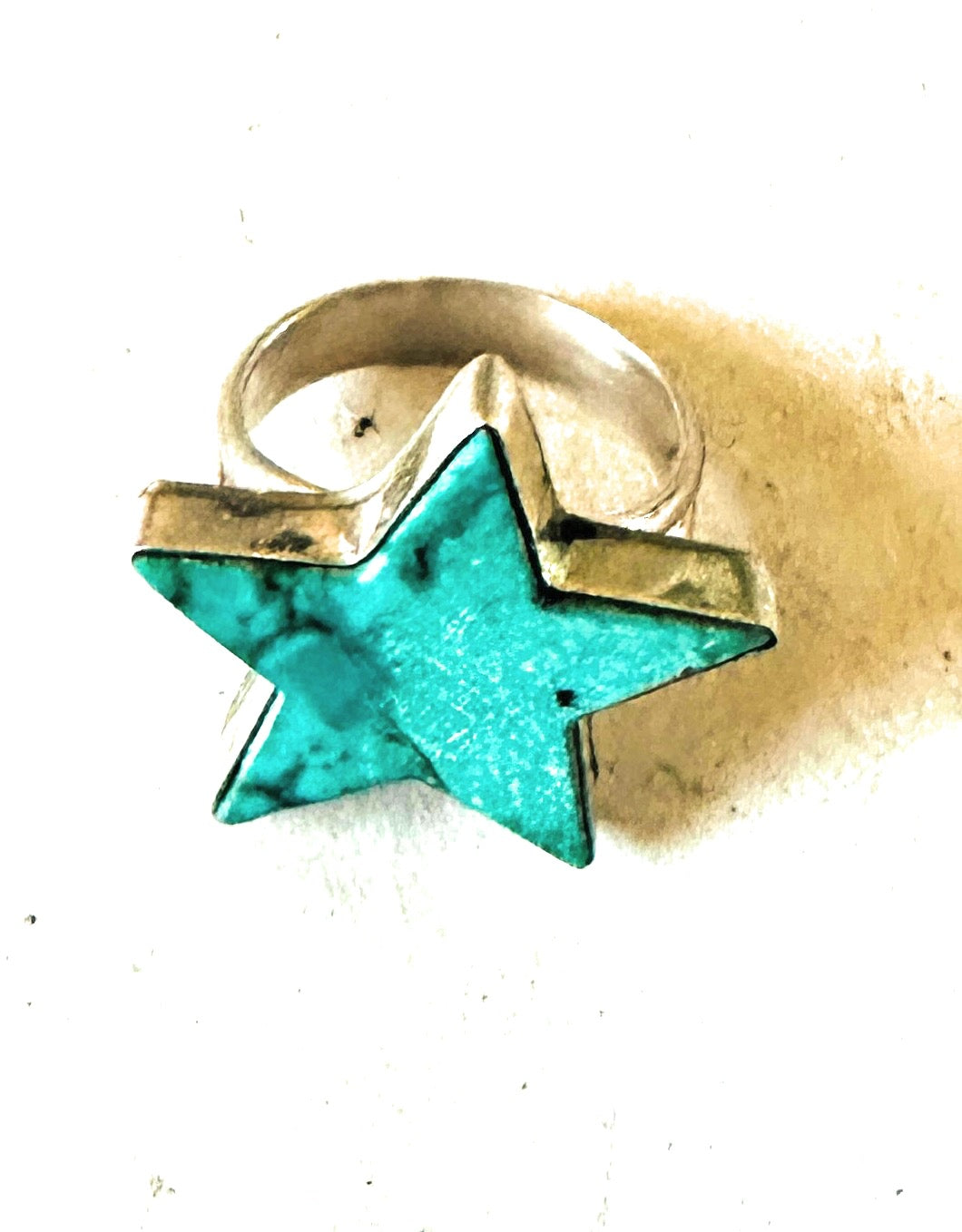 Navajo Sterling Silver & Turquoise Star Ring