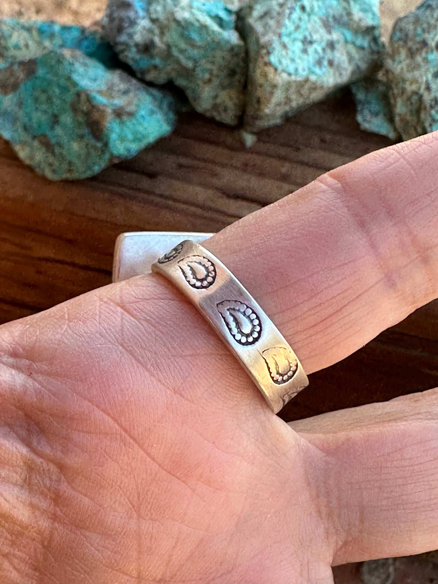 Beautiful Handmade Sterling Silver And Orange Mojave Square Adjustable Ring
